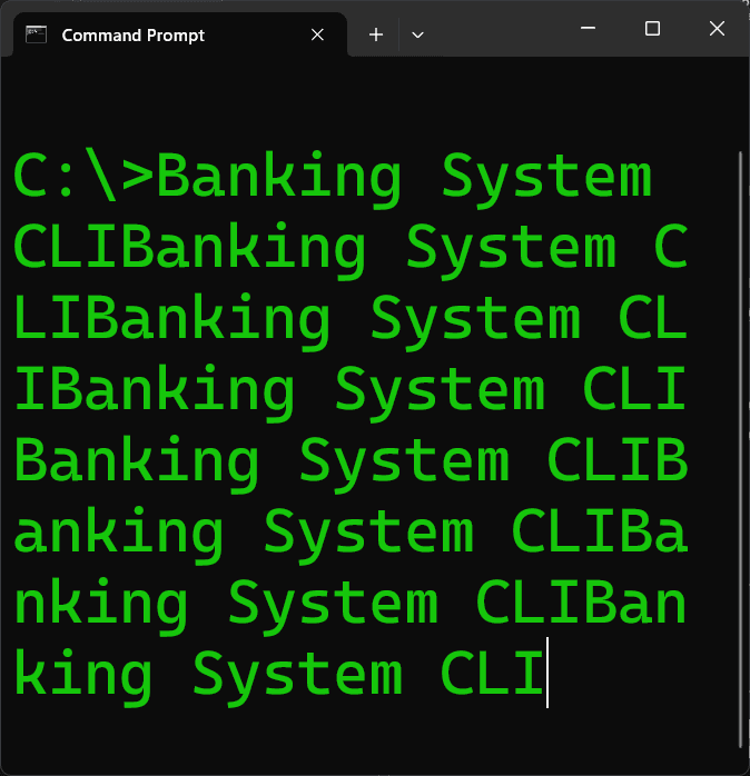 Bank System CLI